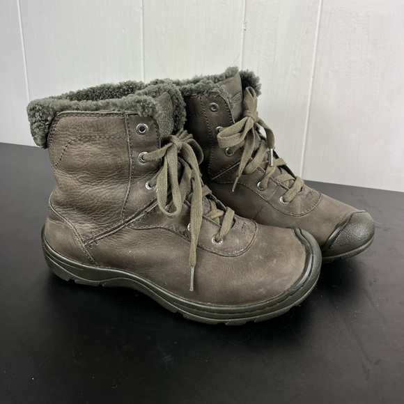 KEEN Lace Up Leather Crested Butte Low Boot Sz 6 - Picture 2 of 14